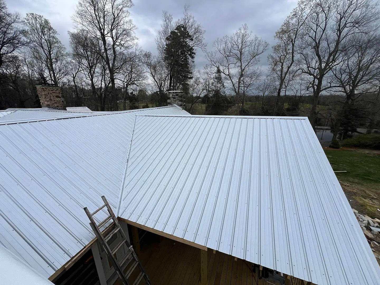 Standing-seam metal roof installed by Redeem Roofing